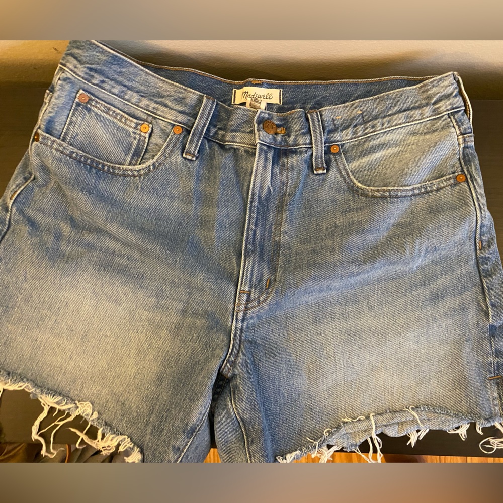 Madewell high waisted jean shorts